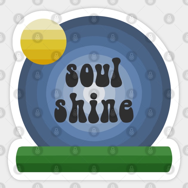 Retro Soul Shine Sticker by Slightly Unhinged